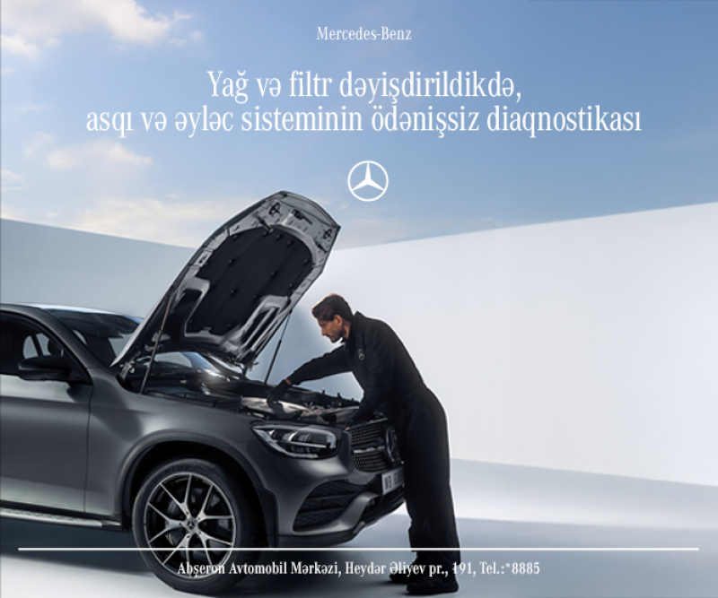 Yağ və filtr dəyişdirildikdə, asqı və əyləc sistemin ödənişsiz diaqnostikası.